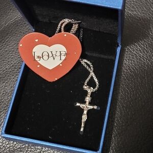 Sterling Silver Crucifix Pendant Necklace
